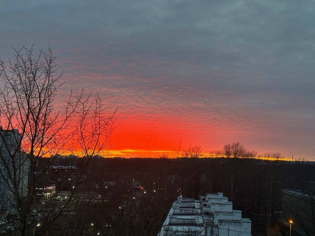 Сегодня тоже был красивый закат.