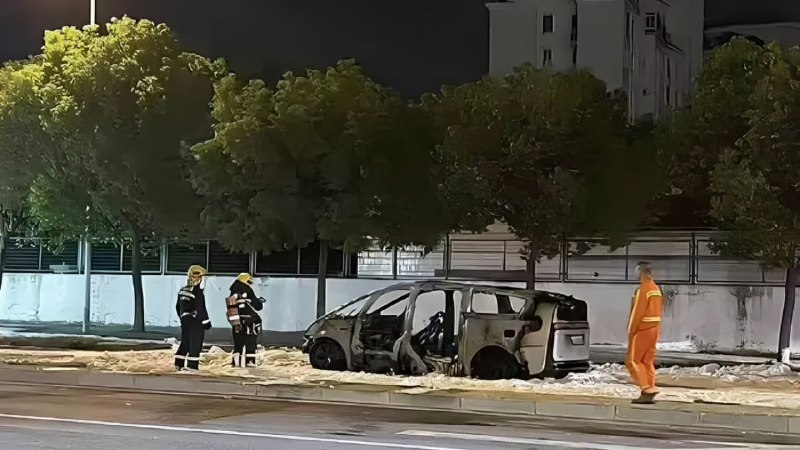 LiXiang вспыхнул и сгорел за минуту в Шанхае — автоэксперты считают, что пожар начался из-за новой б