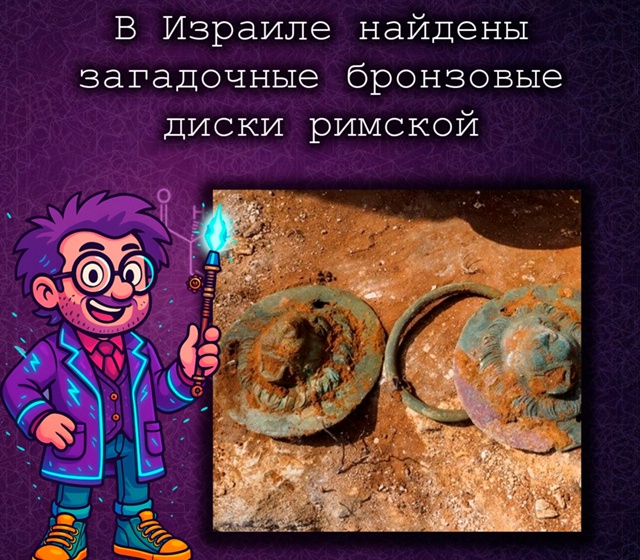 В Израиле нашли бронзовые диски с львиными головами вр...