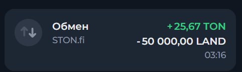 #MineLand 💪
Вывел и продал еще 50,000 токенов 👌
Моя статистика:
Дата моего входа в проект: 20.01.