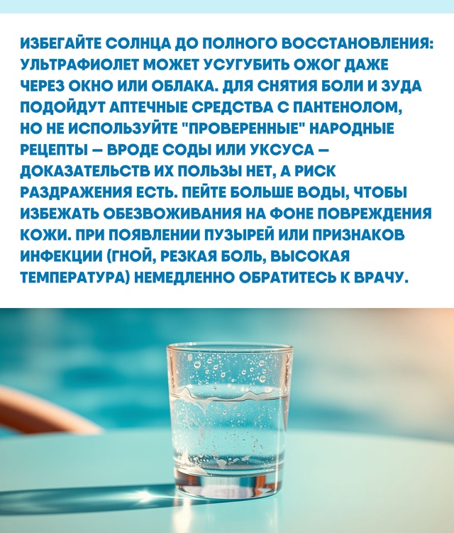 Солнечный ожог — не повод для риска: действуйте спокой...