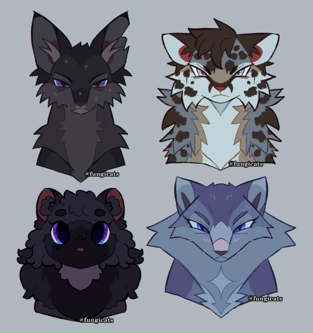 Грач, Уголек, Пепелица и Синяя Звезда
© fungicats
#KV_ZZ_ART