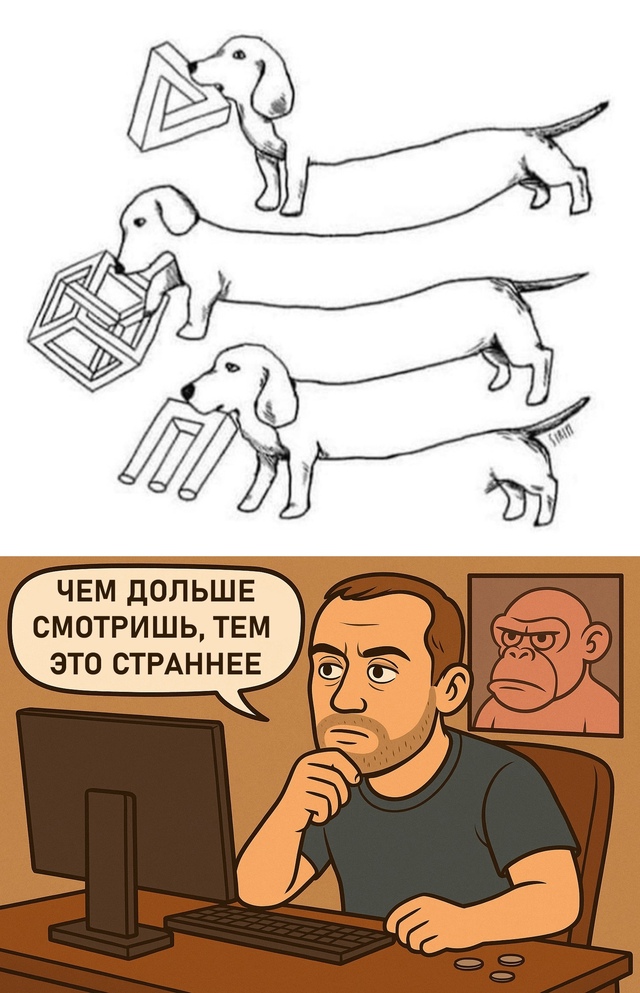 Безумные приколы
Такса застряла в пространстве и врем?...