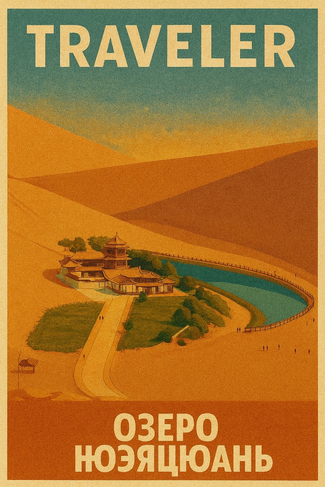 🌍 Озеро Юэяцюань, Китай
Оазис, затерянный посреди бе?...