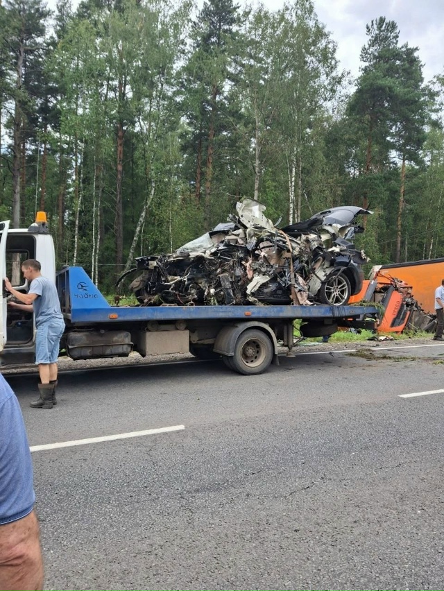 авария на трассе Р-132 возле деревни Бабино Гусь-Хрустал...