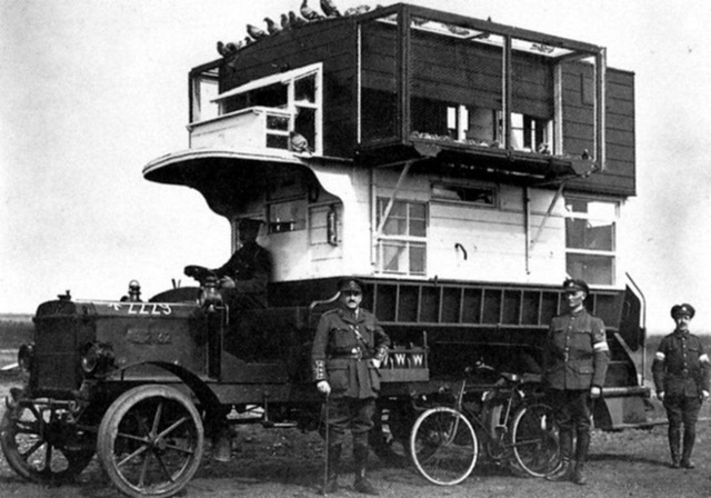 Пepeдвижная служба голубиной почты. Гeрмaния, 1915 год.