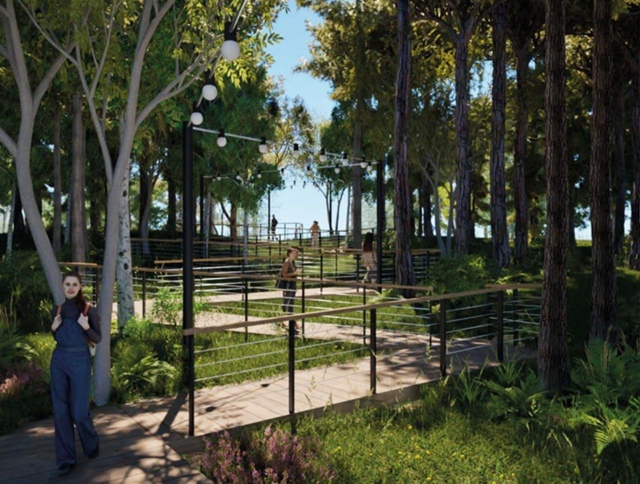 Новый вход, «зелёная долина» и мост через железную дор?...