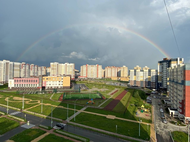 Радуга после грозы над Брянском😍