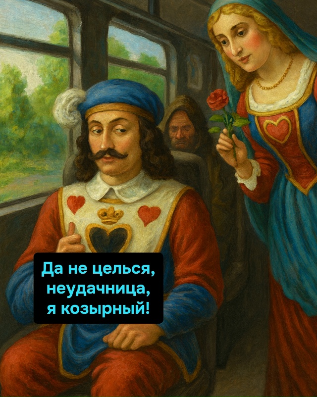 В автобусе как в картах — главное не быть шестеркой.