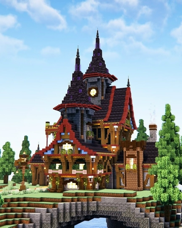 Красивый замок из темного камня?
Поселились бы в так?...