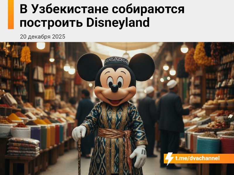 ❗️В Узбекистане собираются построить Диснейленд: власти страны ведут переговоры с The Walt Disney о