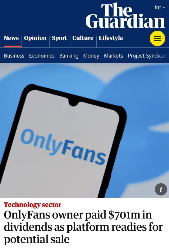 Владелец OnlyFans Леонид Радвинский выписал сам себе дивиденды на $700 млн.
Платформа тем временем