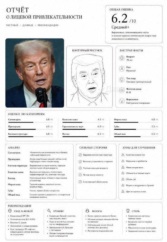 ChatGPT может выдать детальный разбор вашего лица, оценить внешность и даже посоветовать подходящие