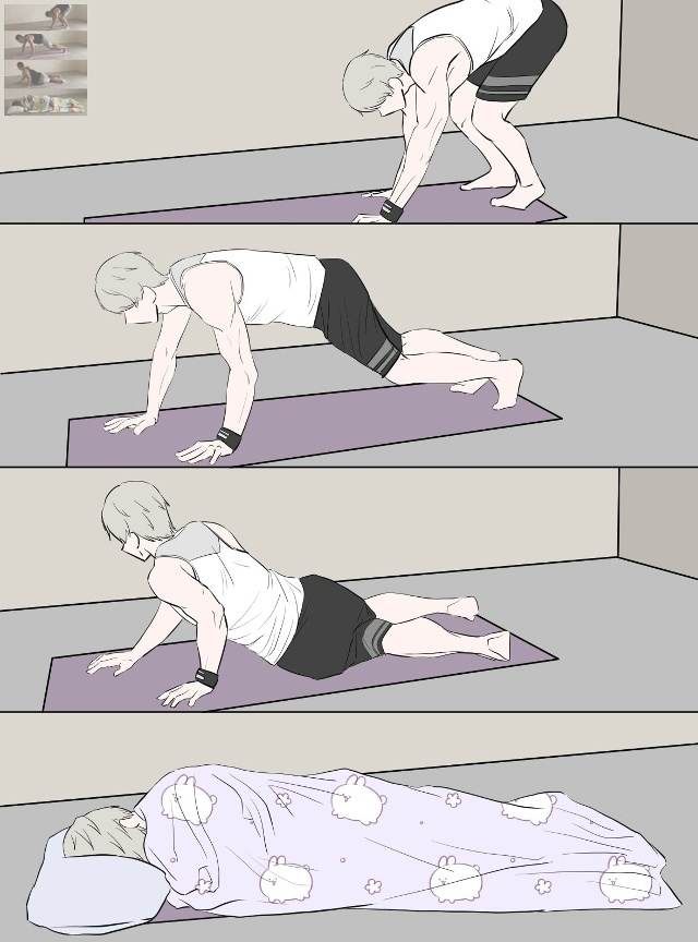 👀 В любой непонятной ситуации - ложись спать by momong.
#ар...