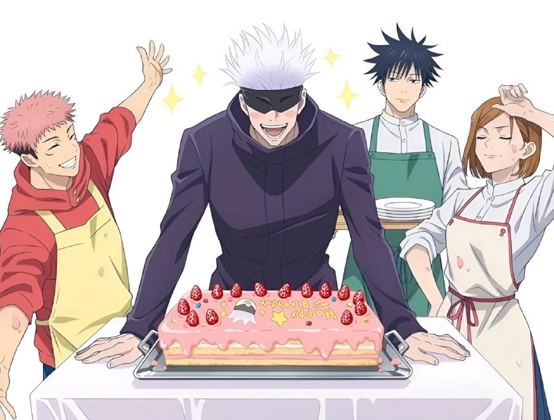 Новая официальная иллюстрация ко дню рождения Годжо от студии MAPPA!
