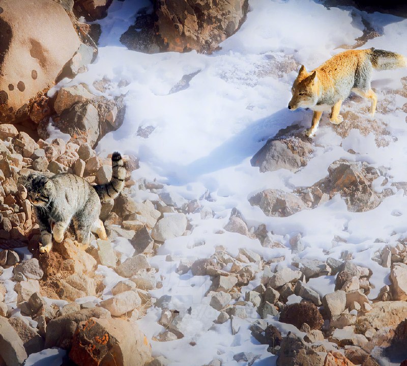 Тибетские лисы часто лезут в драку с другими животными, но почти всегда проигрывают
В Китае сняли,