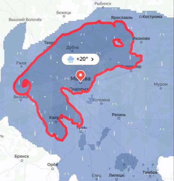О Боже Москву накроет гигантская свинья — она принесёт нам месячную норму осадков.
Готовим дождевик