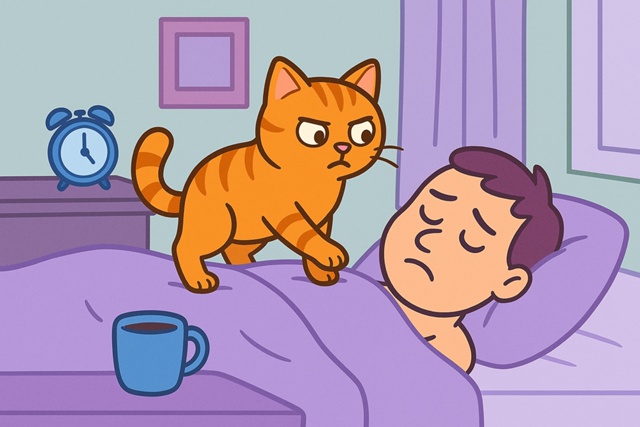 ? У котов есть «внутренний будильник» — они могут буд...