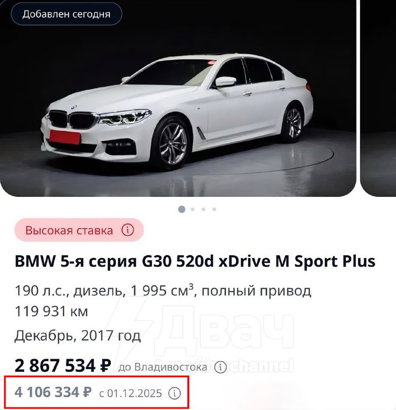 Автосалоны уже показывают, как вырастут цены на машины в России после ввода нового утильсбора с 1 де