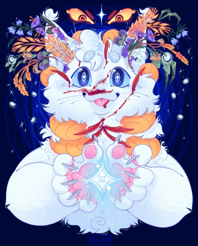 Снежок.
Котёнок Горностайки и Безуха, родившийся глухи...