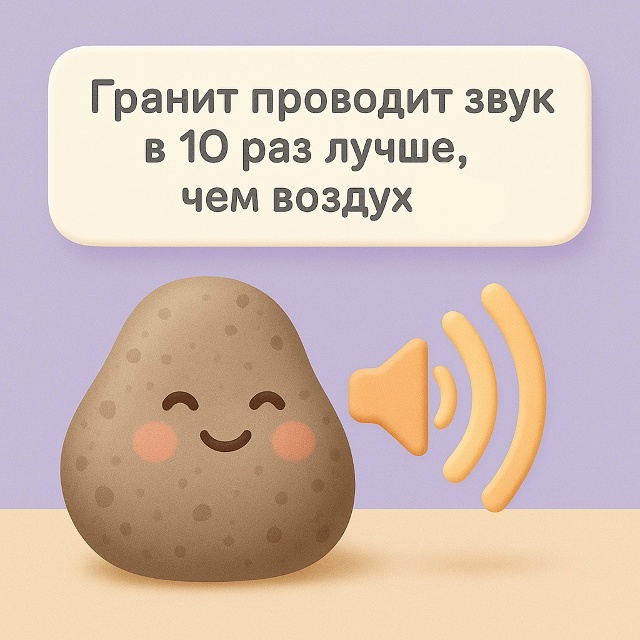 Гранит — проводник звука
Да, гранит действительно про...