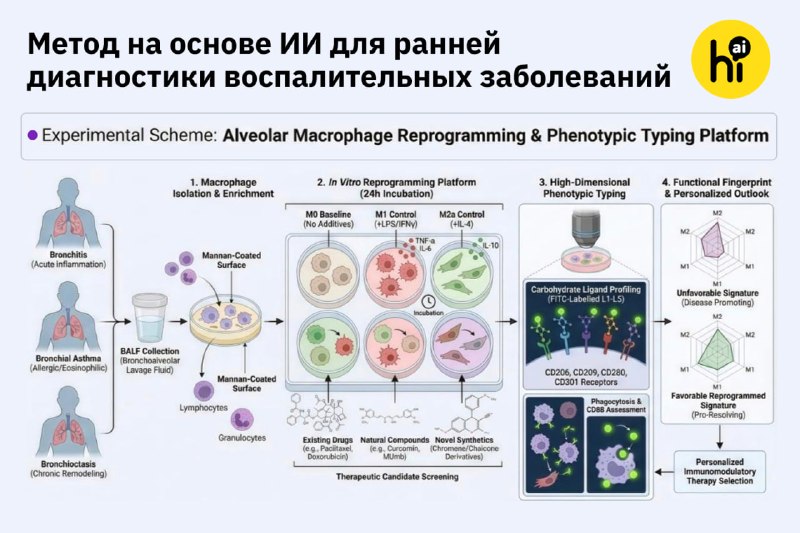 💻 Российские ученые разработали метод на основе ИИ для ранней диагностики воспалительных заболеваний
