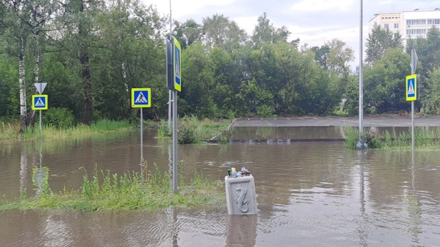 Краснокамск после ливня.