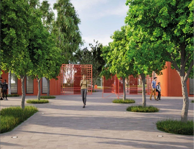 Новый вход, «зелёная долина» и мост через железную дор?...