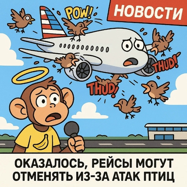 Безумные приколы
Столкновения с птицами в небе — явле?...