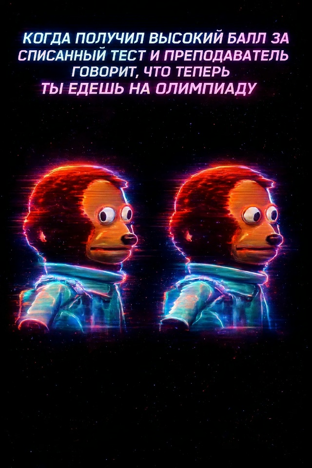 И на олимпиаде все списывают задание на равное количес...