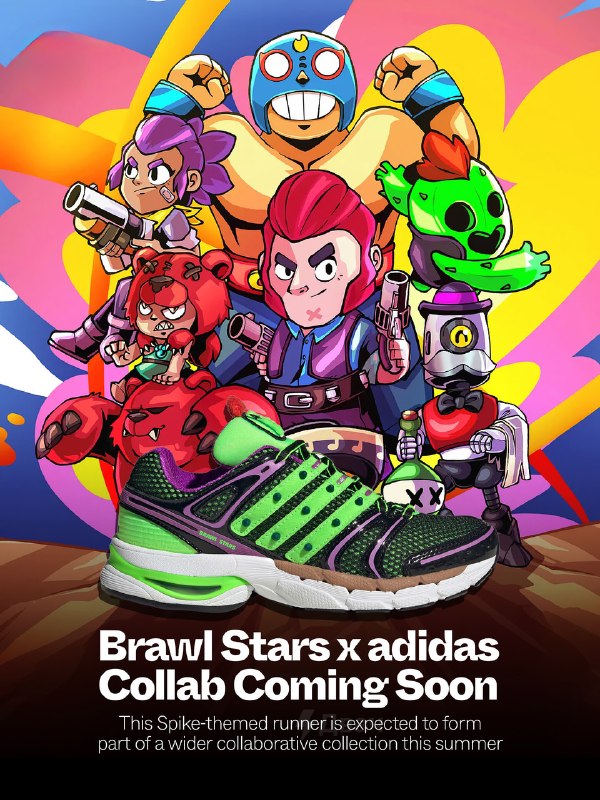Adidas заанонсила новые кроссы по… Brawl Stars
Пару посвятили Спайку: на язычке красуется голова пе