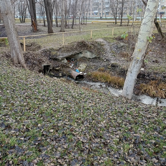 Вот такая помойка возле ручья напротив КДЦ. Скорее все?...
