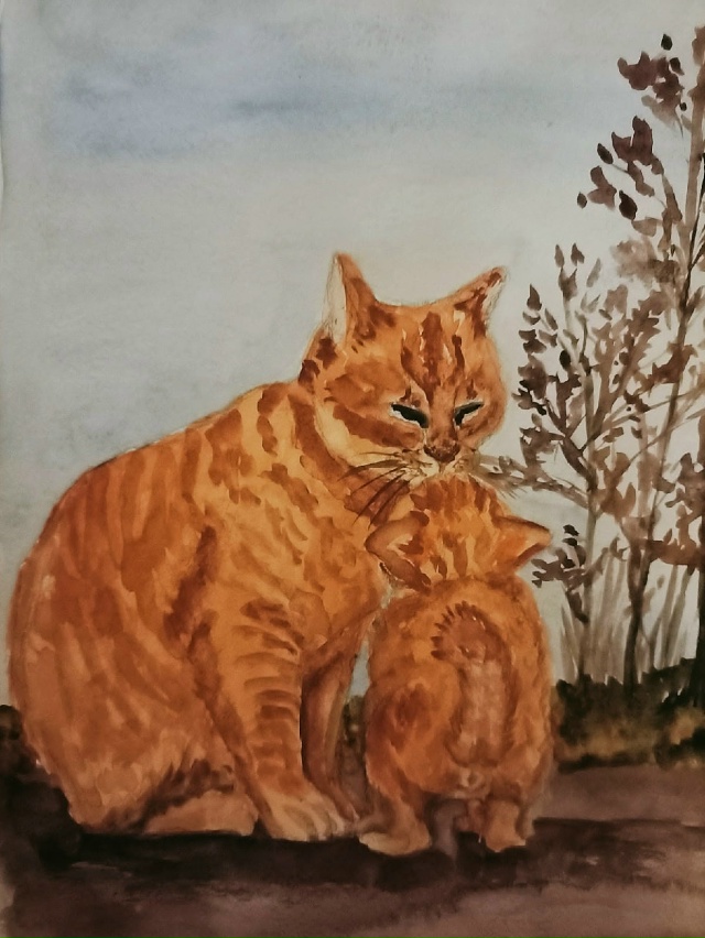 Поздравляю всех с днём Матери!
Акварель