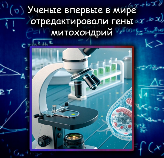 Учёные впервые отредактировали митохондриальную ДНК ?...