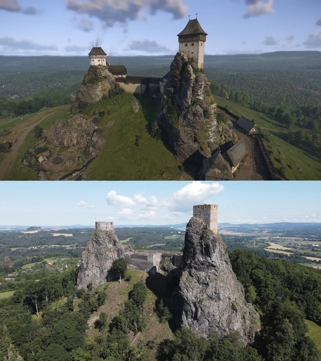 Замок в Тросковице из Kingdom Come: Deliverance 2 сравнили с его ре?...