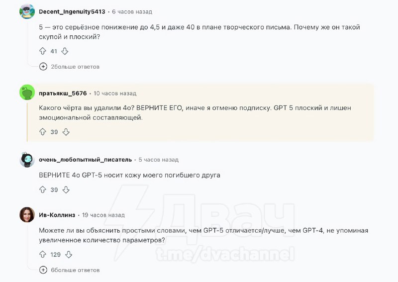 Наберите воздуха: релиз GPT-5 оказался провальным — интернет завален жалобами пользователей, которые