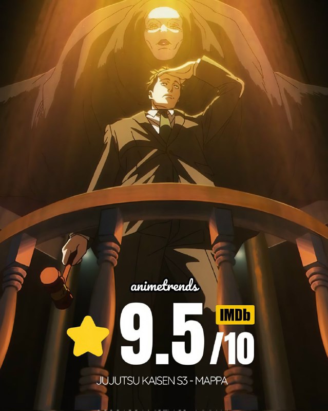 ✨9 серия 3 сезона аниме «Магическая битва» получила оценку 9,5/10 на IMDb.