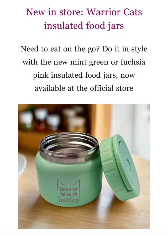 Новинка в магазине: термоконтейнеры для еды Warrior Cats
Ну?...