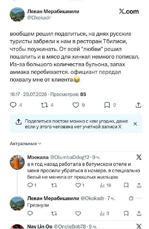 В Грузии силовики открыли дело за «фейки» о притеснении россиян-релокантов.
Поводом стал пост о то