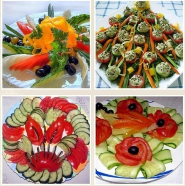 Прекрасные идеи овощной нарезки.