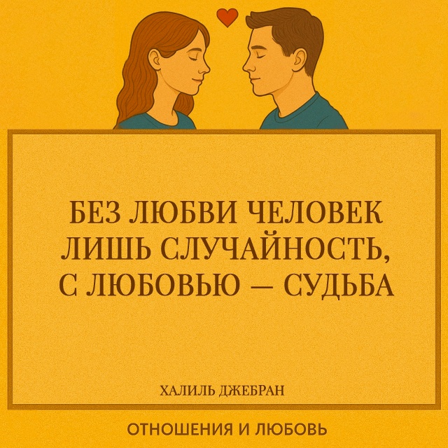 Любовь придаёт жизни направление и смысл. Без неё чело?...