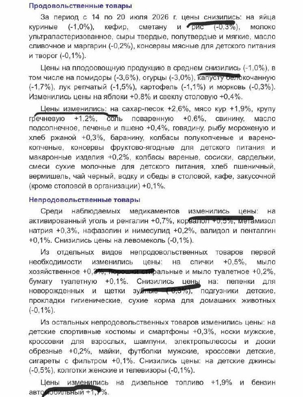 📈 В России запретили «рост цен»
Теперь Росстат пишет, что цены не растут, а «изменяются». Зато если