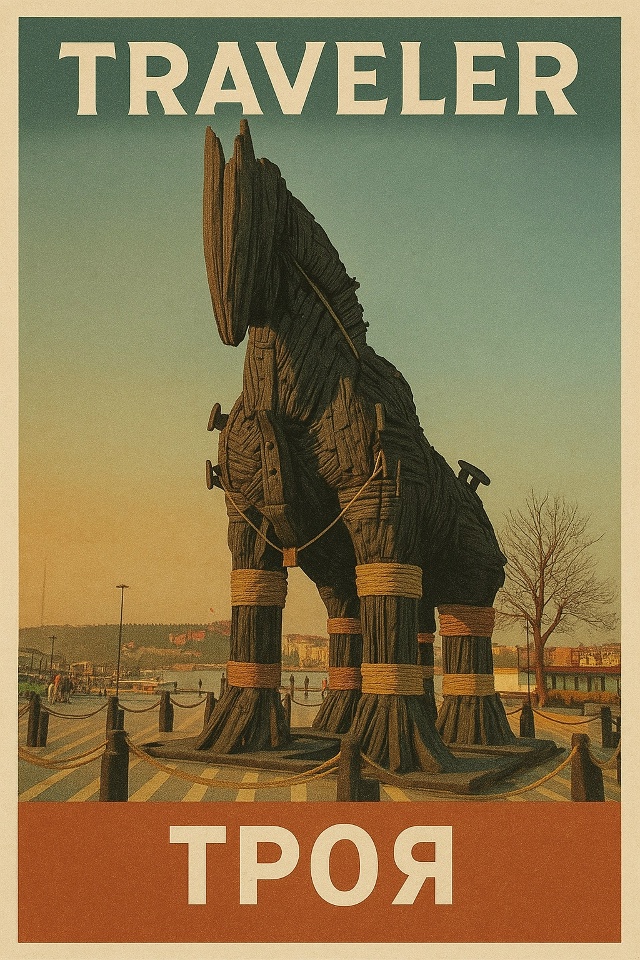 🌍 Троя — легендарный город, описанный в «Илиаде» Гоме...