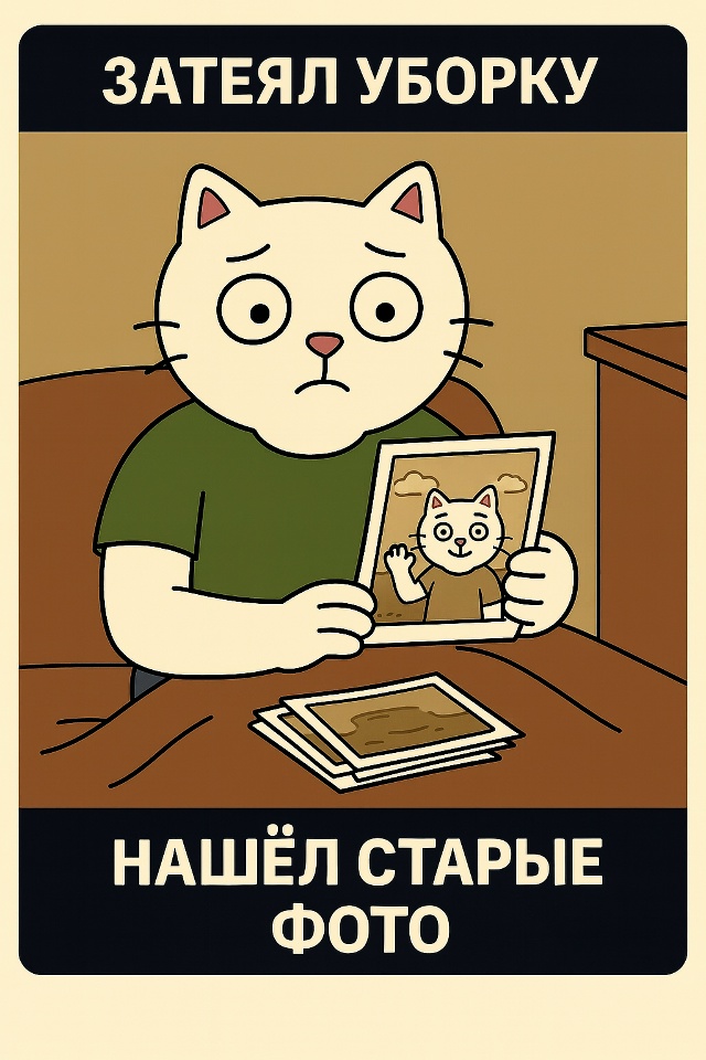 Хотел просто навести порядок, но в ящике попалась стоп?...