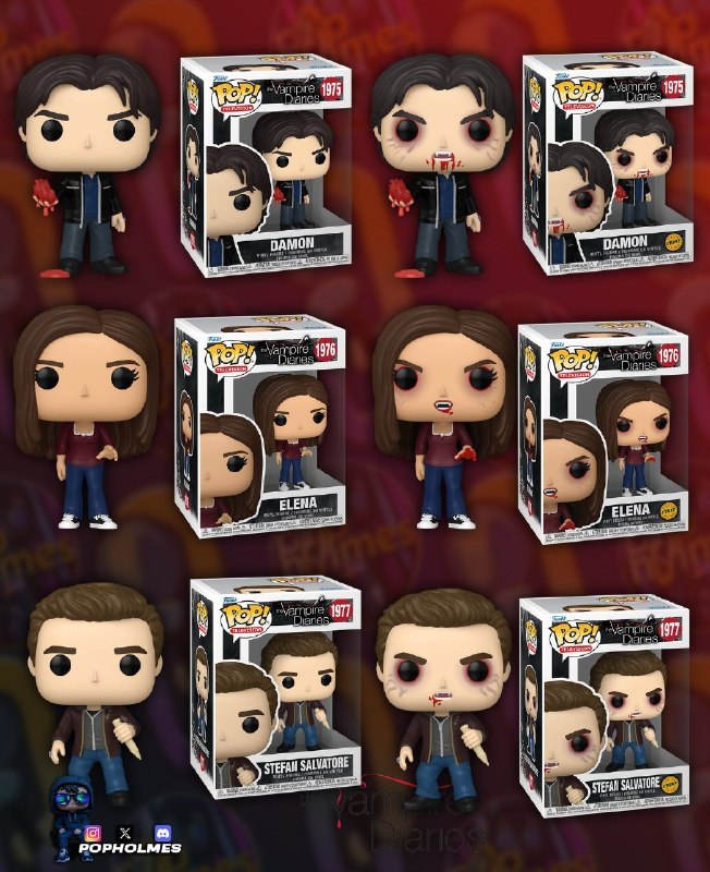 АААА! Funko Pop дропнут официальные фигурки по «Дневникам вампира»! 🤯
В коллекцию войдут 4 игрушки: