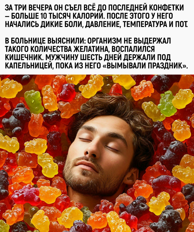 Теперь он точно знает, что значит «залипнуть на сладко?...