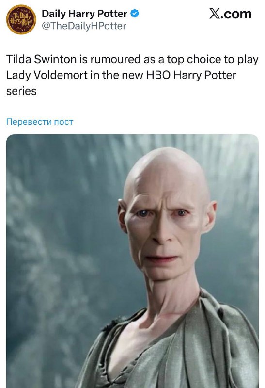 Волан-де-Морта действительно может сыграть ЖЕНЩИНА — некоторые инсайдеры подтверждают информацию.
С