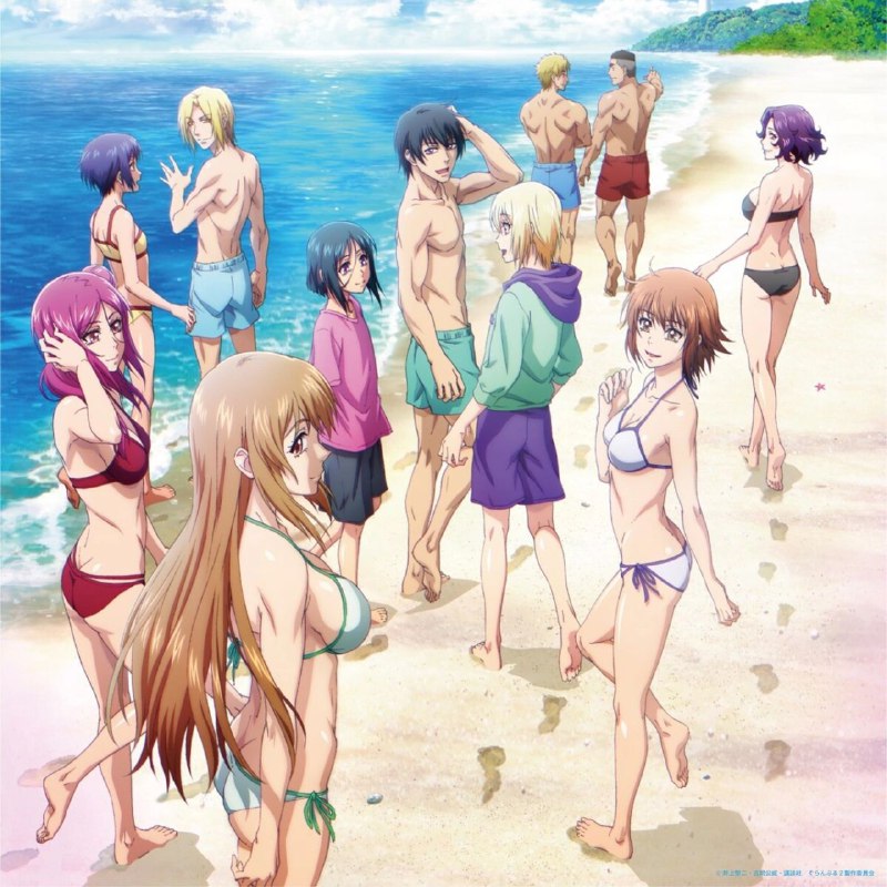 Время нырять!
Новый постер второго сезона аниме "Необъятный океан" (Grand Blue).
Продолжение сер