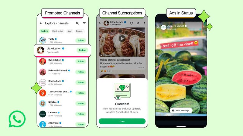 🐱Meta* впервые начнет показывать рекламу прямо в WhatsApp — объявления будут появляться между сторис