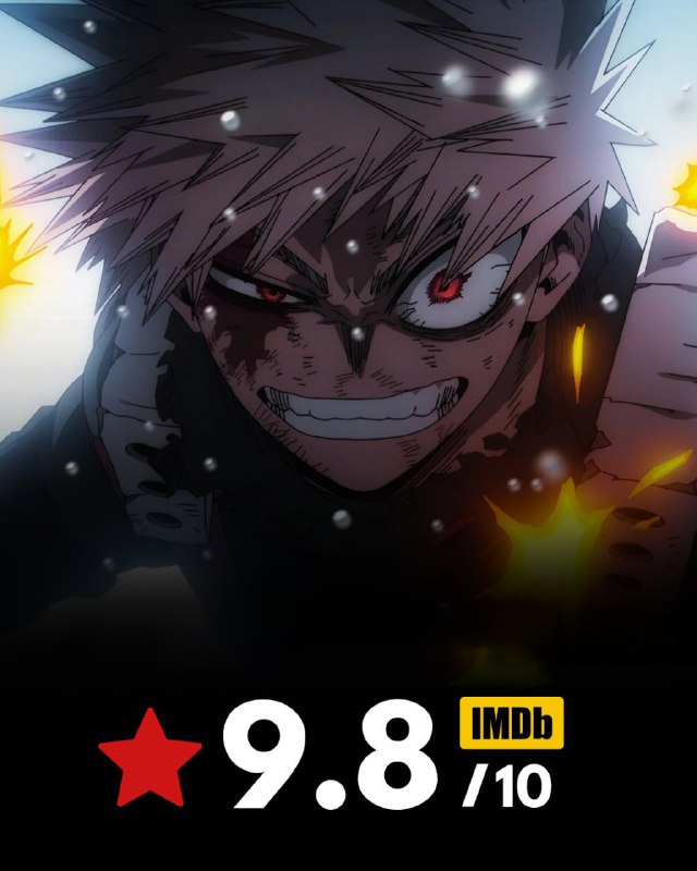 💥Третья серия финального сезона «Моей геройской академии» получила оценку 9,8 баллов.